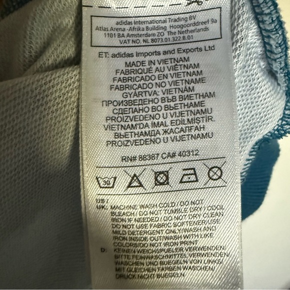 Adidas x Farm Rio Butterfly Borbomix Floral Blue and Pink Graphic Sweatshirt M - Picture 12 of 12